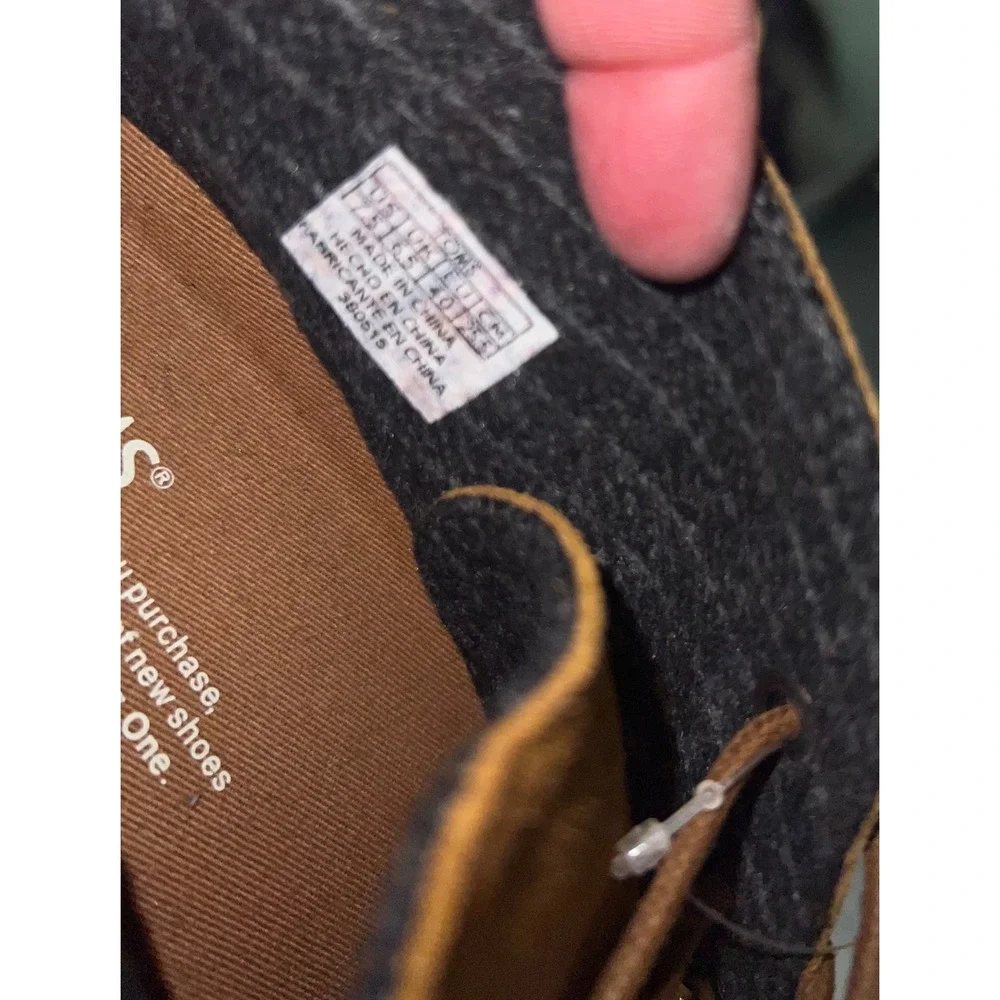 TOMS Mens Chukka Desert Boots Tan Suede Corduroy Lace Up Mid Top‎ Shoes Size 7.5
